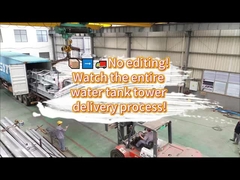 Entrega de torre de agua con estructura de acero