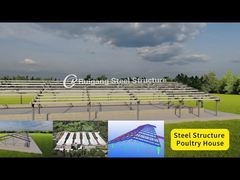 edificio de granja avícola con estructura de acero