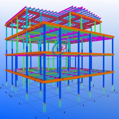 Edificio de acero moderno de varios pisos Fábrica de talleres de estructura de acero personalizada