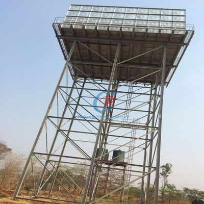 Torre del tanque de agua de acero galvanizado ecológico sostenible para edificios ecológicos