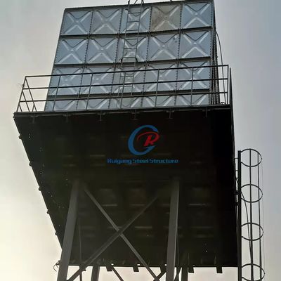 Tanque de agua de acero galvanizado resistente a la corrosión estructura de acero personalizada torre de agua