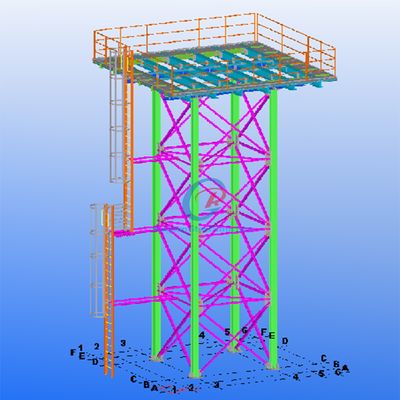 Estructura de acero de 10000 litros Torre del tanque de agua, tanque de almacenamiento de agua galvanizado