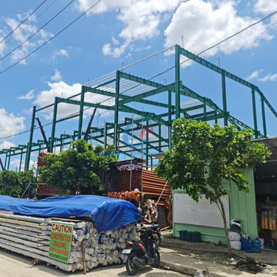 Construcción moderna de estructuras de acero de trabajo pesado resistente a las condiciones climáticas extremas