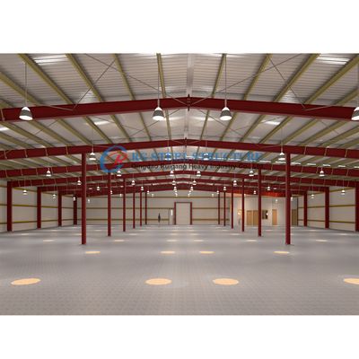 Construcción de un almacén con estructura de acero prefabricada de peso ligero