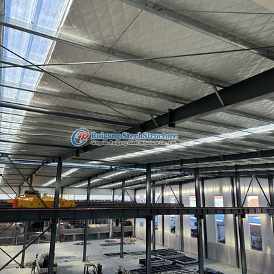 Construcción de edificios de estructuras de acero prefabricadas pintadas