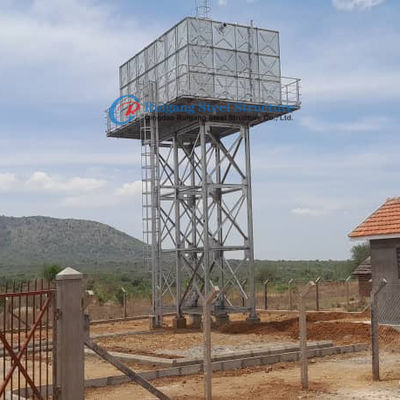 Tanque de agua elevado GRP con torre de acero para el tanque de agua