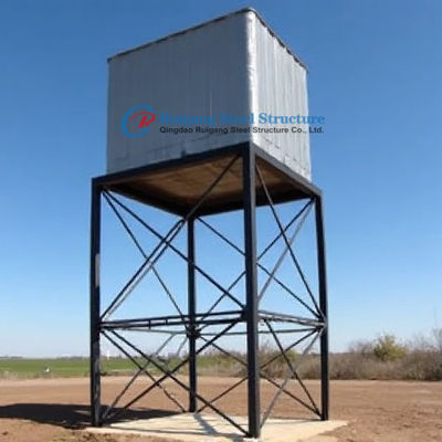 Torre de tanque de agua de acero prensado con porta tanque de agua de 8 m de altura torre de acero