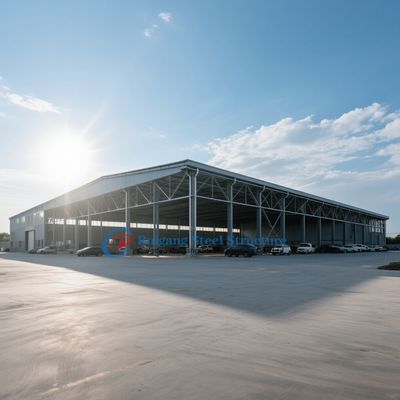 Almacén de estructura de acero Q355B para instalaciones industriales