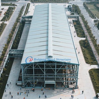 Almacén de estructura de acero personalizado con acceso a puente grúa