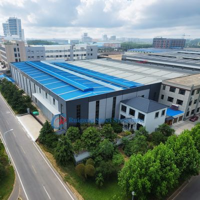 Edificio de construcción industrial metálica con estructura de acero para oficinas comerciales y almacén prefabricado