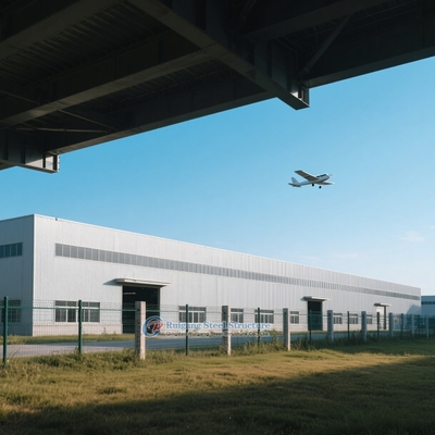 Construcción de un almacén industrial con estructura de acero ligero