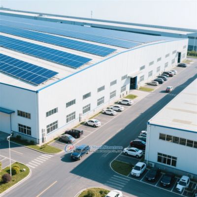 Almacén de estructura de acero personalizado con paneles sándwich aislantes