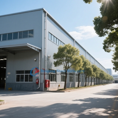 Edificio con estructura de acero prefabricada personalizada para almacén industrial con gran luz