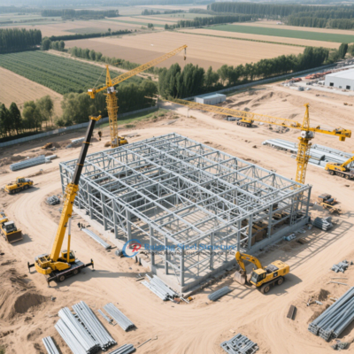 Fábrica de estructura de acero PEB prefabricada de gran envergadura para molino de cemento