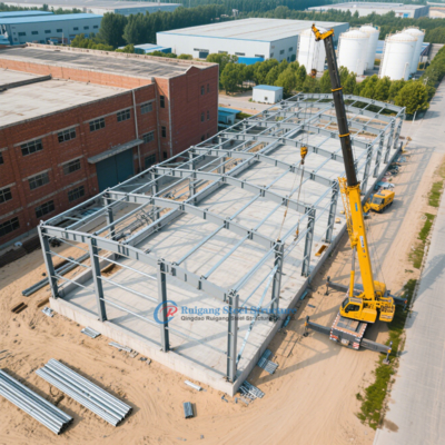 Edificio de estructura de acero PEB modular para logística con paneles de pared y techo de alta calidad