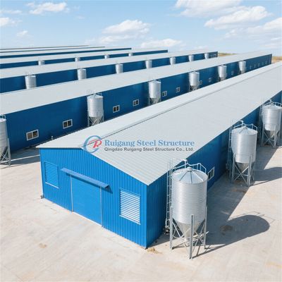 Construcciones de acero duradero Fabricación de edificios de ganado de acero galvanizado a medida