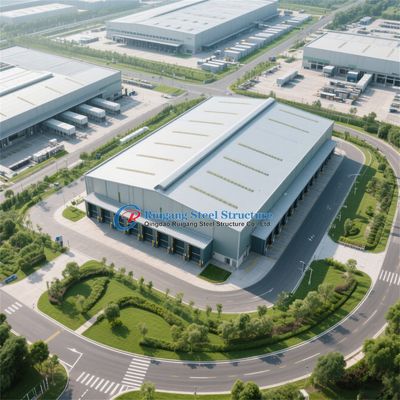 Estructura de acero para edificio de fábrica industrial, taller y almacén