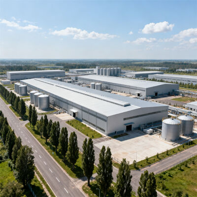 Estructura de almacén de acero metálico de una sola nave